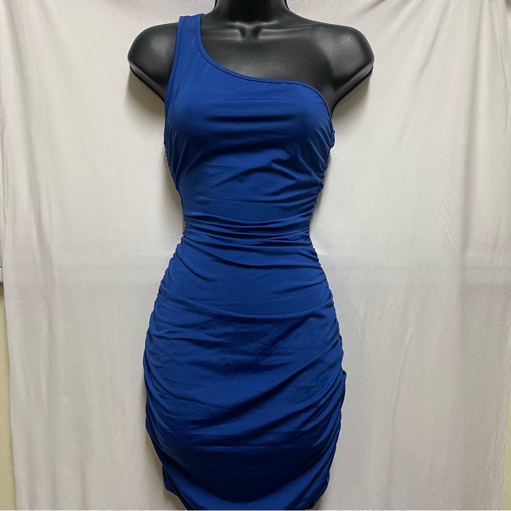 Blue mini dress